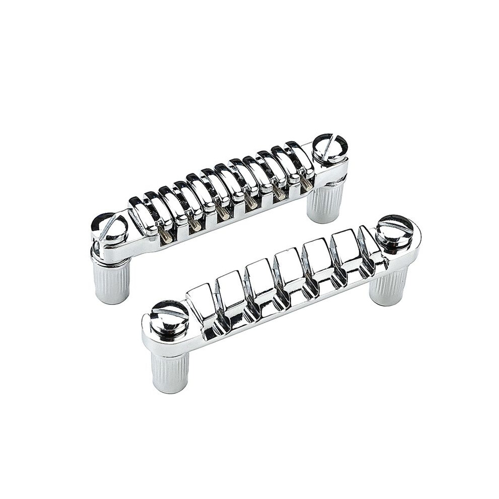 Tune-O-Matic Electric Guitar Bridge +Guitar Stop Bar Tailpiece With Anchors And Studs For Lp Sg Guitars Chrome 4714239705280