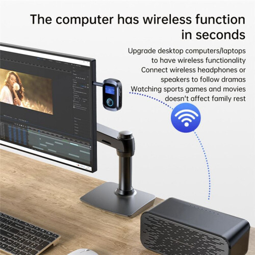 Multi-Function Audio Adapter Wireless Adapter Stereo Music 3.5mm AUX Lossless Music Wireless Adapter 1