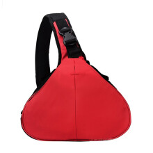 DSLR Shoulder Camera Bag Waterproof Travel Small Photography Bags Triangle Sling Bag for Digital Camera Red