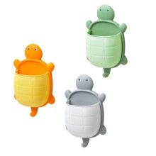 3-Teiliges Aufbewahrungsregal mit Süßem Schildkröten-Design, Zahnbürstenhalter, Cartoon-Badezimmer-Aufbewahrungs-Organizer,