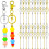 20 Pieces Beadable Keychains Bars - Diy Golden & Silver Beadable Keychains Bulk -Beaded Keychain Making Kit 1