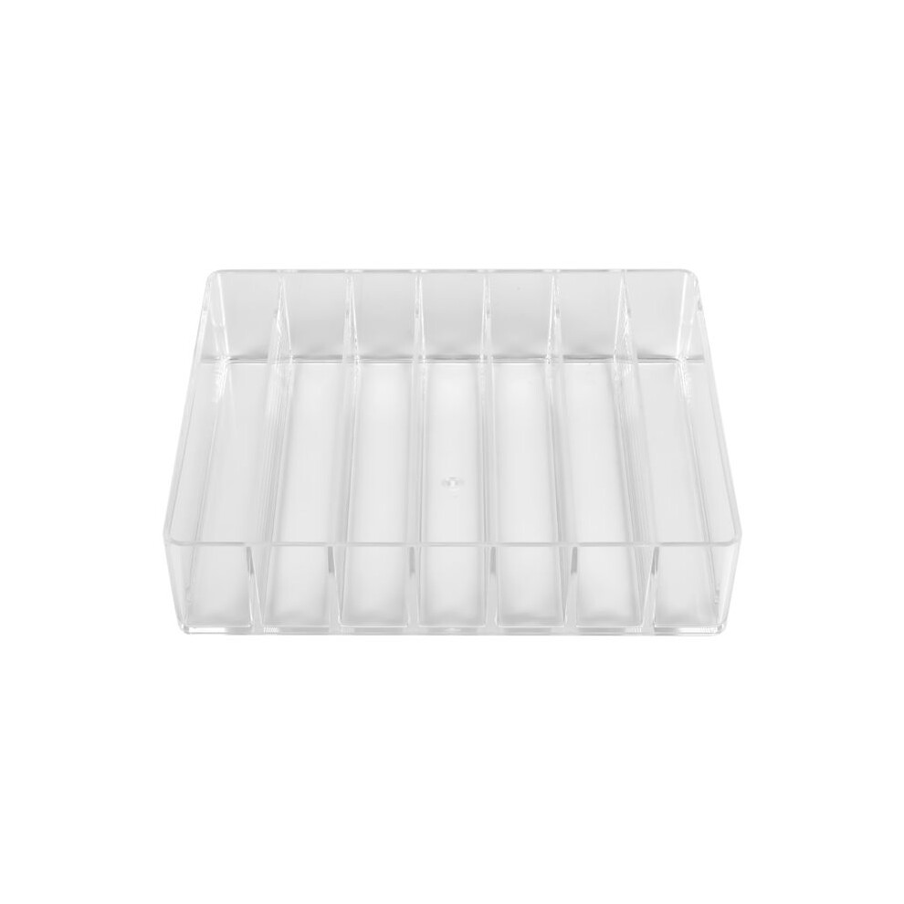 Makeup Organizer, Compact Makeup Palette Organize, 7 Sections Cosmetics Storage Box For Bathroom Countertops, Vanities 4712667142486