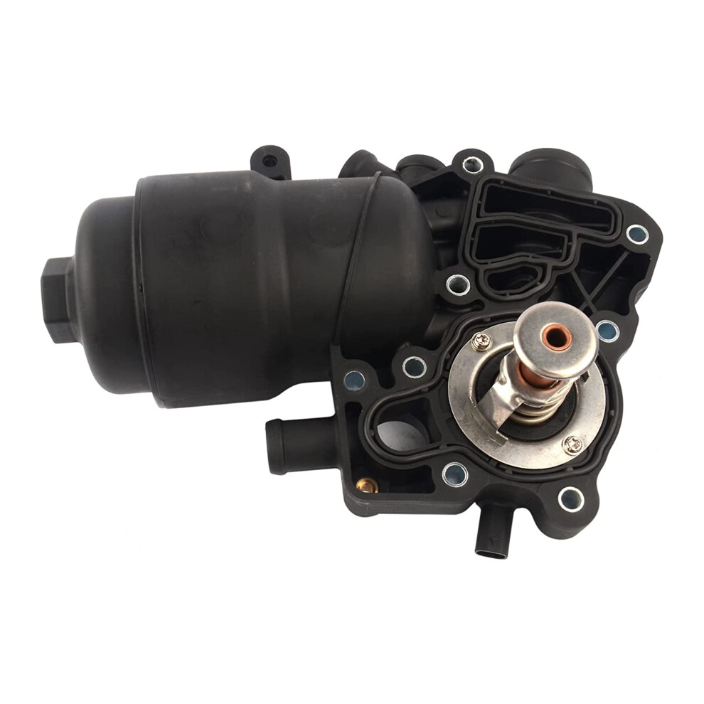 059115389P Engine Oil Filter Housing W/Coolant Thermostat Replacement For - A6 A7 A8 Q5 Q7 3.0L 2013-2016 4712490991398