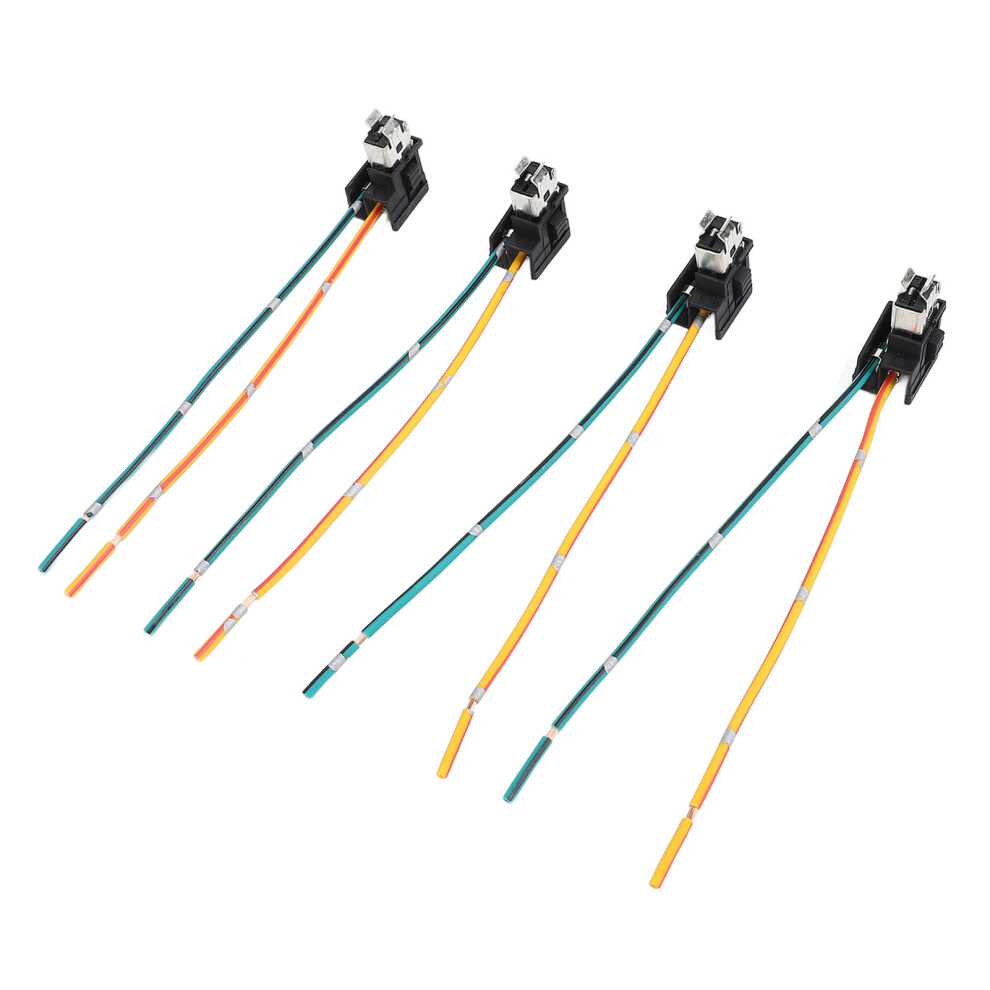 4Pcs Headlight Wiring Harness Plug Dc12-24V For H1 Halogen Bulb 5011390817807