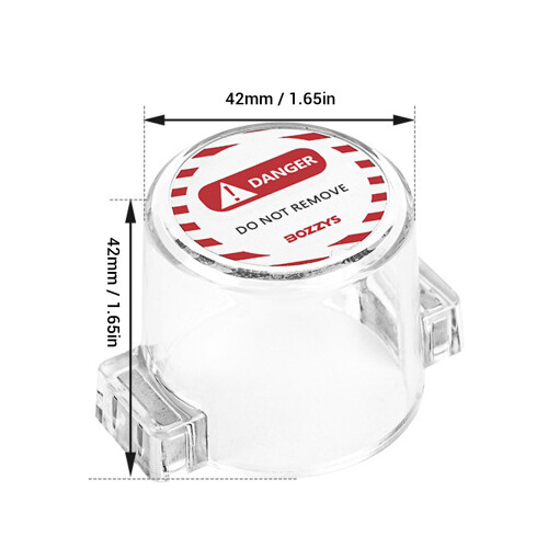 BD-H01-6 runde transparente Druckknopfabdeckung PC 1