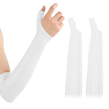 SEBS 1 par de mangas de brazo largo blancas 40x9.5cm
