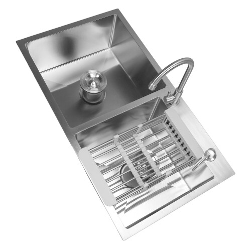 Modern Double Bowl Sink, 82x45x21cm