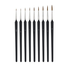 Pincel de Pintura de Detalhe Fino de 9Pcs, PincéIs de Pintura de Detalhe em Miniatura com 9 Tamanhos para Pintura em Aquarela Desenho AcríLico
