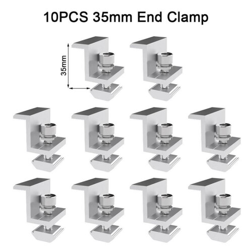 Solar Panel Adjustable Bracket Clamp PV Bracket Mounting Clip Solar End Clamp 35mm for Fixing Solar Panel 1