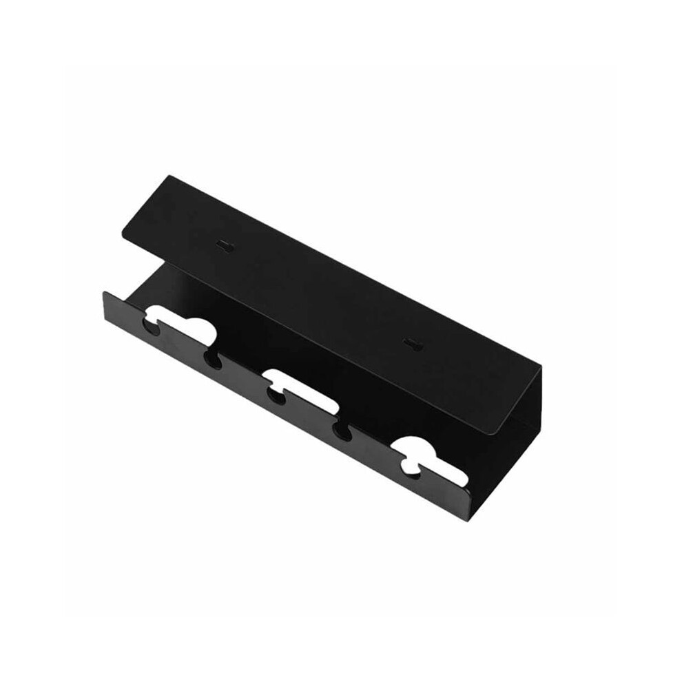 Under Desk Cable Management Cable Tray Under Desk With Clamp Power Strip Cord Holder No Drilling Sturdy Spacious (Black) Black 4712217655473