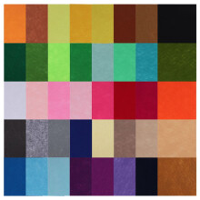 40 Stück Filz Stoff Quadrate Mach es Selbst Handwerk Filz Handwerk Verschiedene Farben Textil verschwommen Stoffe für Sammelalben Nähen