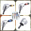 Impact Grade Power Hand Tools Driver Sockets Adapter Extension Set, 3Pcs Hex Shank Drill Nut Driver Bit Set + 105 Degree Right Angle Driver Extension 6