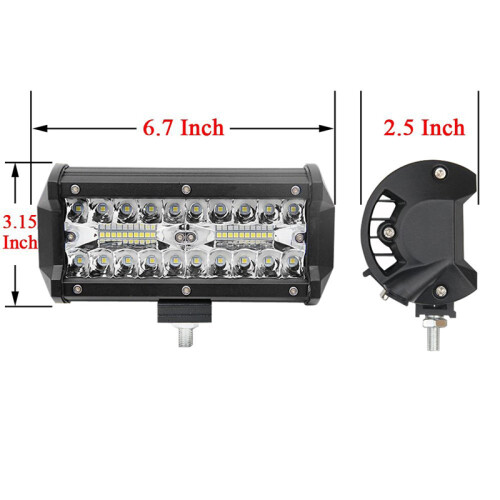 Barras de Luz Combinadas de 7 Polegadas 120 W Led Spot Feixe de InundaçãO para Trabalho Dirigindo  Offroad Carro Trator CaminhãO 4X4 Suv Atv 12 V 1