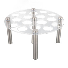 Supporto per pezzi degli scacchi per set rotondo in acrilico & alluminio fai-da-te, 1 supporto, 5 gambe