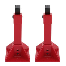1 par de caballetes metálicos para coche RC, 1/18-1/7, rojo