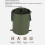 Conteneur utilitaire pliable vert OD, 37,8 L, 34  40 cm 5