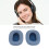 2 pezzi di cuscinetti per orecchie blu in memory foam per cuffie 4