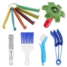 6PCS Air Conditioning Brush Tool, Steel AC Evaporator Comb, Radiator Condenser Fin Comb, FCR6 Fin Comb Tool