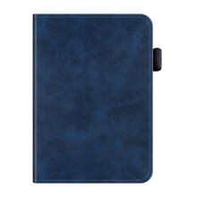 För Pocketbook Touch HD 3 E-Reader Stand Cover Flip PU-Fodral med HandhåLlare MöRkblå