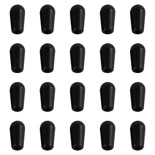 Black 20Pcs Metric M3.5/M4 Guitar 3 Way Toggle  Tip  Knobs Guitar  Cap