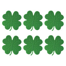 St. Dessous de Verre Absorbants pour la Fête de la Saint-Patrick, Trèfle Irlandais Vert, Dessous de Verre de Table pour la Maison, le Bureau, les