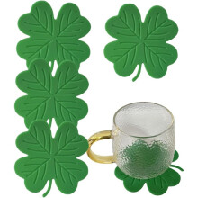 St. Patrick'S Day Drink Coasters Shamrock Irish Groente Absorberende Cup Coaster Tafelblad voor Home Office Party Tablewares