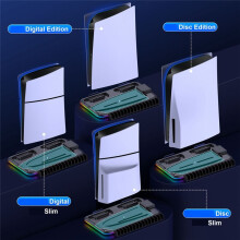 S2000 RGB Vertical Stand for New 5 Slim/ 5 Cooling Station Notebook-Grade Cooler PS5 Charger