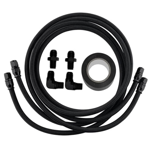 Automatic Transmission Cooler AN6 -6AN Hoses  Kit for  4L60E 4L65E TH350 TH400
