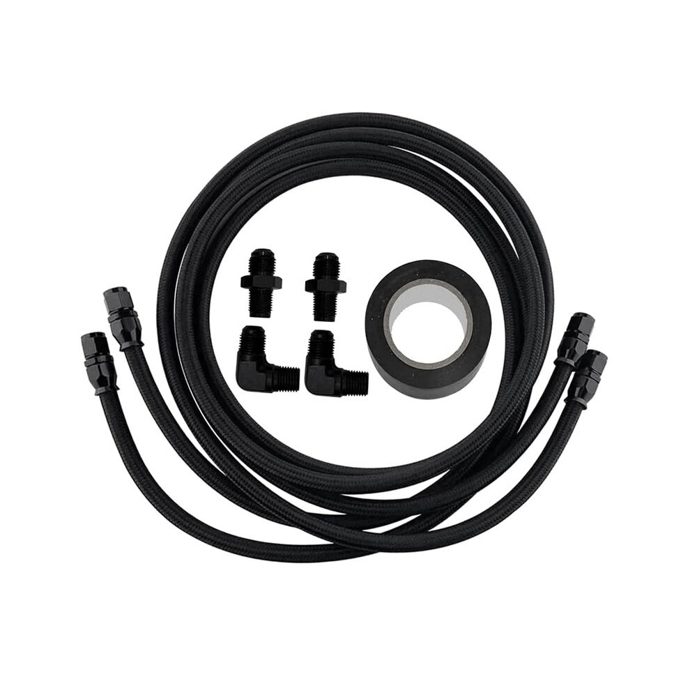 Automatic Transmission Cooler An6 -6An Hoses Kit For 4L60e 4L65e Th350 Th400 Black 4711371862888