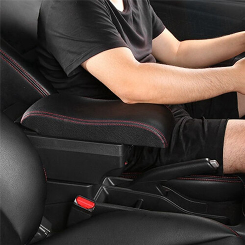 For  CX-3 Armrest for  2 Skyactiv Version Cx3 Car Armrest Box Storage Box Curved Surface Leather Red 1