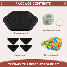 Juego de Ajedrez Triangular con Cadena, Juego de Banda de Goma Triggle, Juego Educativo Interactivo, Juego de Batalla para Regalos de Fiesta Familiar