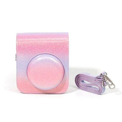 Camera Case with Adjustable Shoulder Strap PU Leather Soft Protective Case Trave Bag for  Instax  12,D