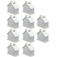 DIY Houten Spaarpot Kinderhuis Spaarpot Decoratie Montage Knutselset Onafgewerkte Lege Spaarpot Verjaardagscadeau
