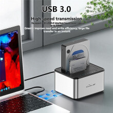 BLUEENDLESS Dual-Slot Harde Schijf Docking Station Mechanische Solid-State Harde Schijf Box voor 2,5/3,5 Inch Harde Schijf Dock EU-Stekker