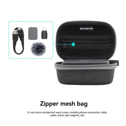 Storage Bag Wireless Microphone Carrying Case Traveling Vlog Accessories for  Mic 2