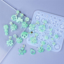 Moules DIY Moules en Silicone pour Boucles D'Oreilles Moules Ă Bijoux en Forme de Fleur