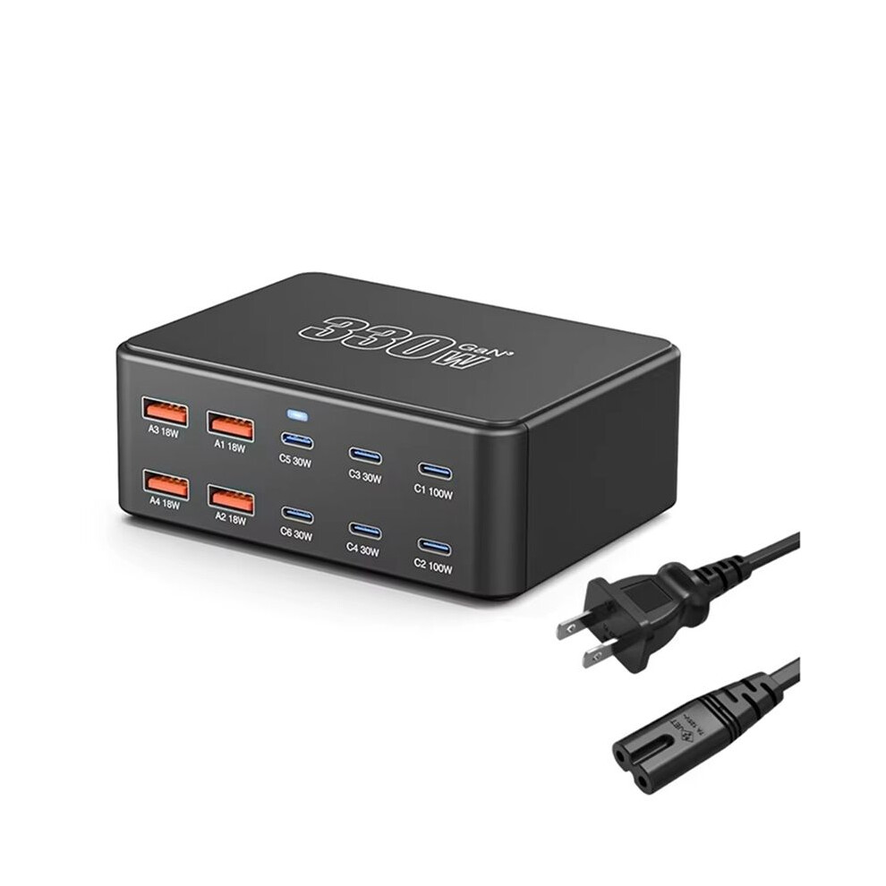330W Usb C Gan Charger 100W Pd3.0 Pps Qc3.0 Multiport Fast Charging Station For 16 For Us Plug 4713116698189