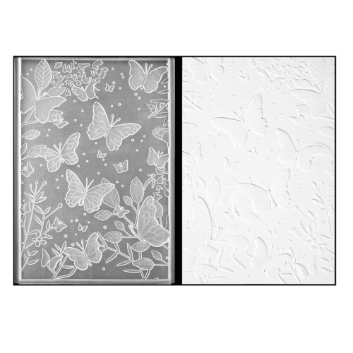 3D Embossing Folder, Textured Flower Leaf Butterfly Embossing Template, for Card Making Scrapbook Paper Crafts 1