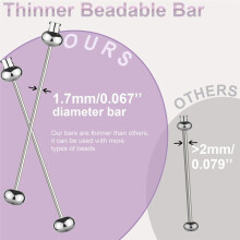 Beadable Keychain Bars Bulk Blank Cute Keychains Bar for Beads Purse Keychains for Women