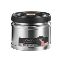 Grain Storage Tank, Moisture-Proof Stainless Steel Storage Box, Commercial Coffee Bean Storage Vacuum Sealed Tank 1100ml