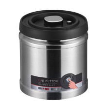 Grain Storage Tank, Moisture-Proof Stainless Steel Storage Box, Commercial Coffee Bean Storage Vacuum Sealed Tank 1600ml