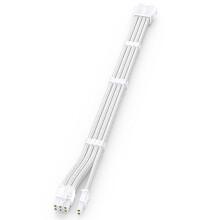 Cavo di Prolunga di Alimentazione PCIE GPU VGA 8 Pin Femmina A Maschio 8 Pin 6+2 Pin con Guaina Bianca con Pettine per Cavi Gratuito