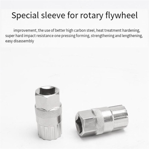 Bicycle Cassette Flywheel Lockring Removal Repair Tool Flywheel Locking Remover Tool Bicycle Accessories Silver 2