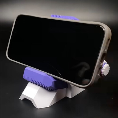 Printed Herringbone Gear Phone Stand, Adjustable Desktop Accessory, Portable and Practical Gear Design 2