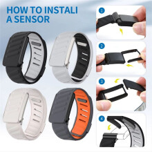Sport Flex Handledsband Soft Touch Svetttätt Ersättningsband Kompatibelt för 4.0 Sport Band Svart & Ljusgrå