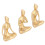 3er-Set goldfarbene Mädchenstatuen 7x11 cm / 7x10,5 cm 1