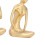 3er-Set goldfarbene Mädchenstatuen 7x11 cm / 7x10,5 cm 13