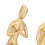 3er-Set goldfarbene Mädchenstatuen 7x11 cm / 7x10,5 cm 11