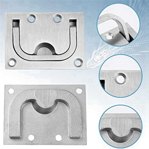 Stainless Steel Hatch  Solid Boat Hatch Handles for Boat Deck Hatch Handles Ring Pulls Recessed Cover Handles 2