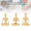 3er-Set goldfarbene Mädchenstatuen 7x11 cm / 7x10,5 cm 8